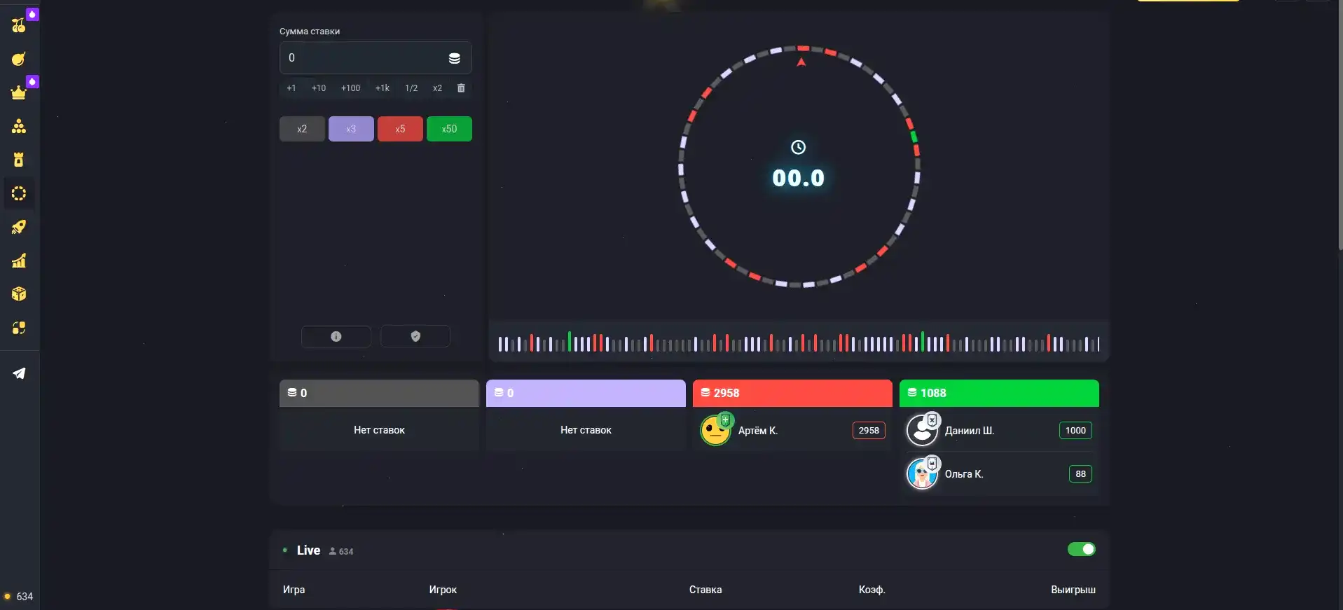 Атмосфера Admiral X casino — игровой зал